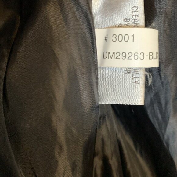 Nine Company Soft Leather Coat Black Button Front Pockets Lined Sz M Grunge Y2K - Picture 10 of 14